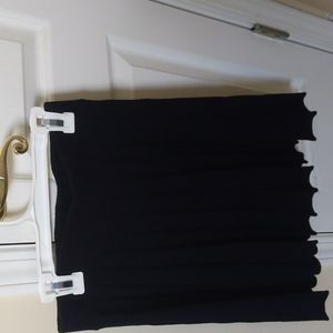 Knit pleated skirt xs black
